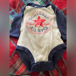 Converse Chuck Taylor All Star logo, onesie for baby